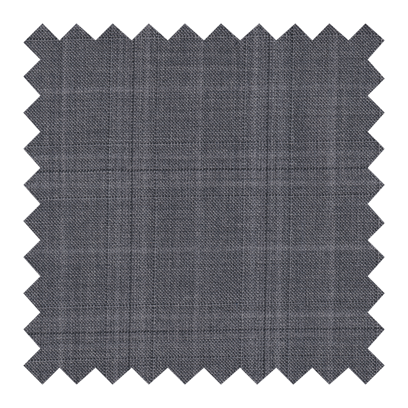 1580/0742 87% LANA 13% SEDA GRIS A CUADROS