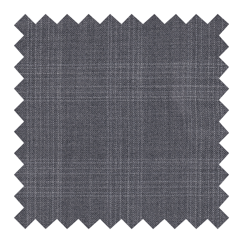 1580/0761 87% LANA 13% SEDA GRIS CLARO CUADROS