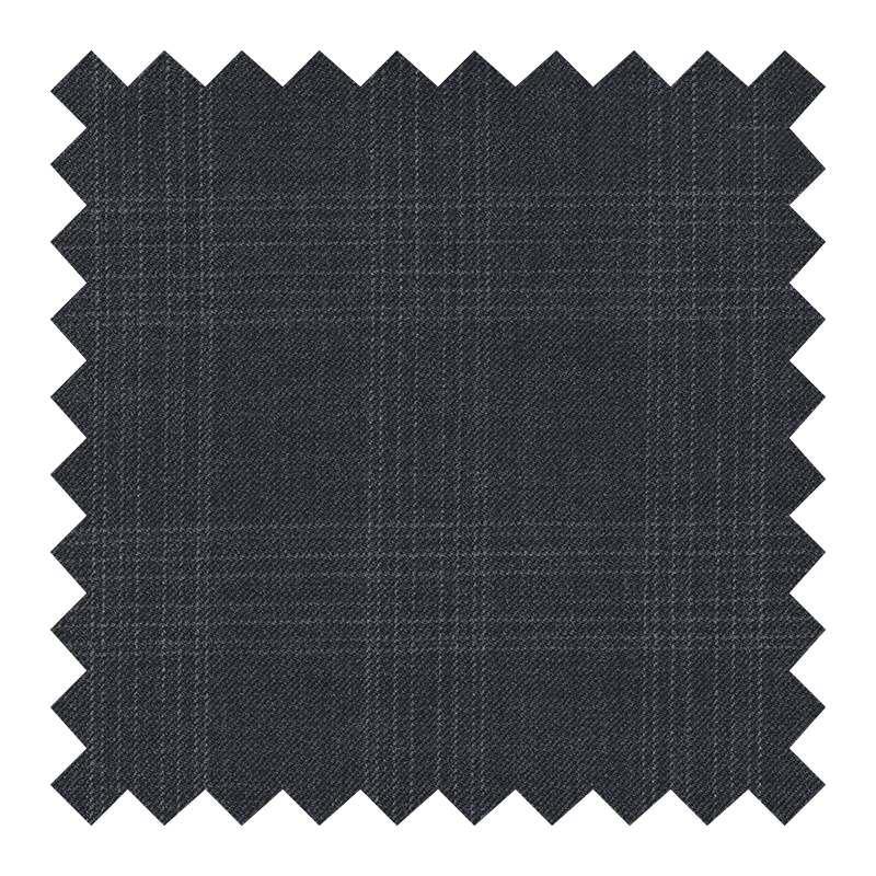 1580/0762 87% LANA 13% SEDA GRIS MEDIO CUADROS