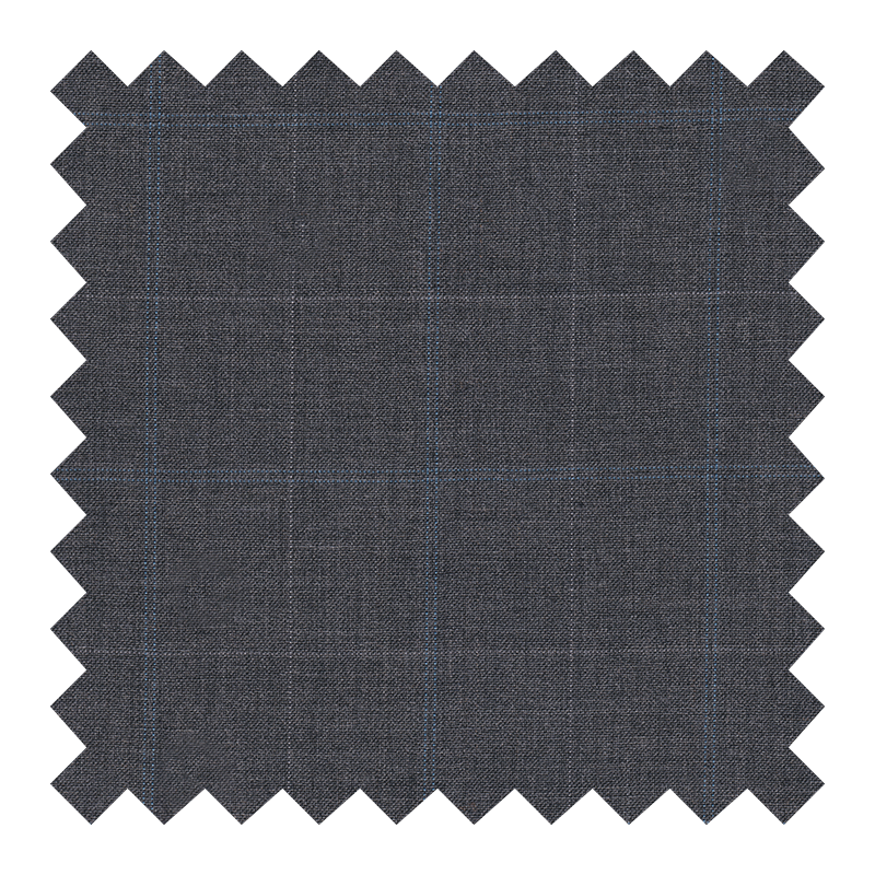 913/0916 100% CASHMERE GRIS A CUADROS AZULES Y GRISES (NUEVO)