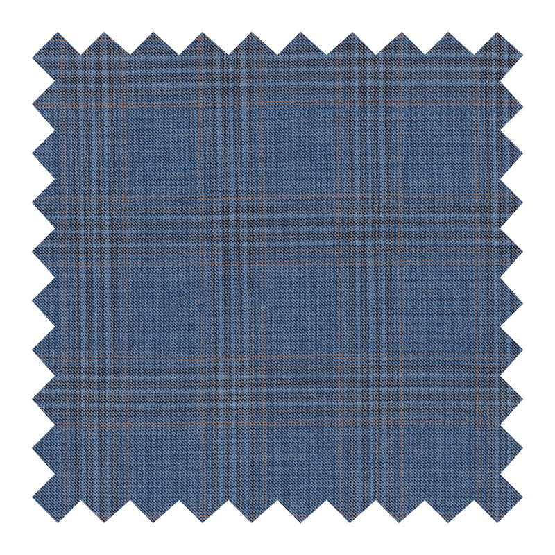 T6/1002 100% LANA AZUL A CUADROS