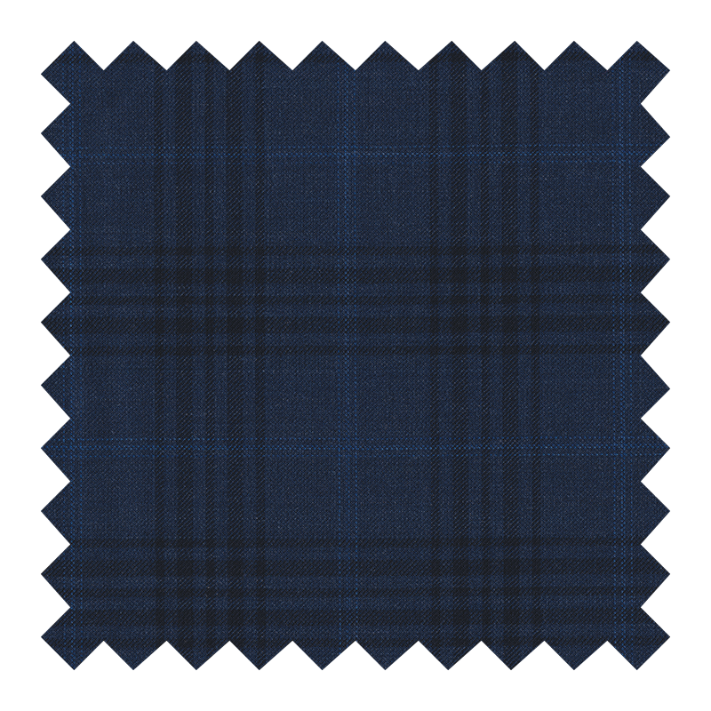 T6/1004 100% LANA AZUL A CUADROS