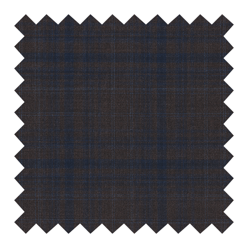 T6/1010 100% LANA CAFE CUADROS AZULES