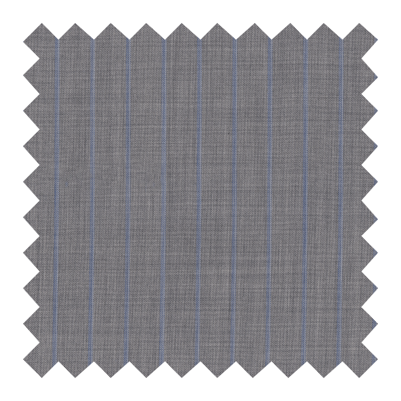 T7/155 100% LANA GRIS CLARO A RAYAS BLANCAS Y AZULES Poca disponibilidad