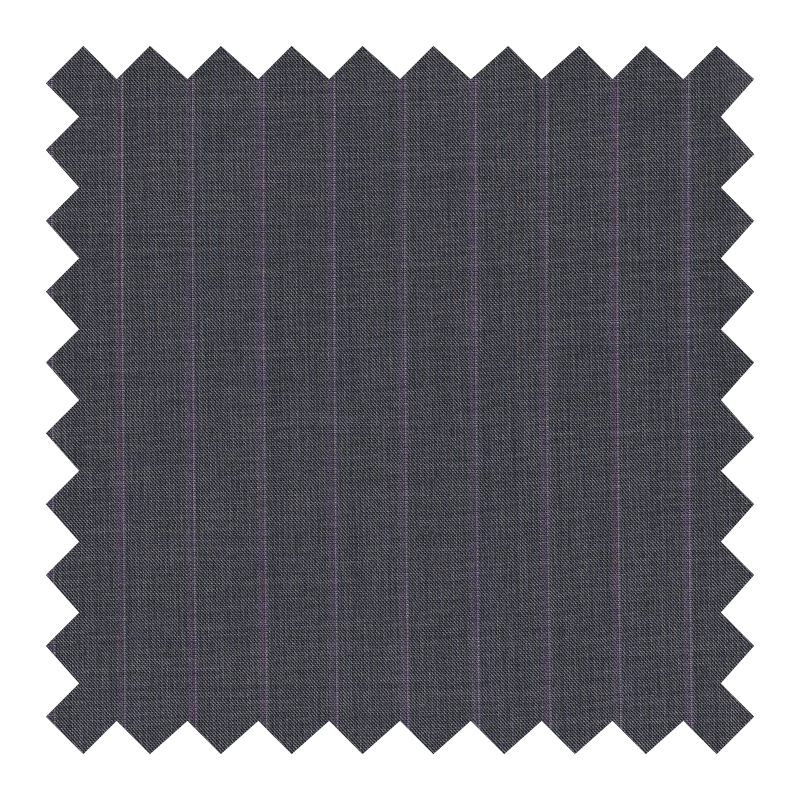 T7/156 100% LANA GRIS MEDIO A RAYAS BLANCAS Y LILAS