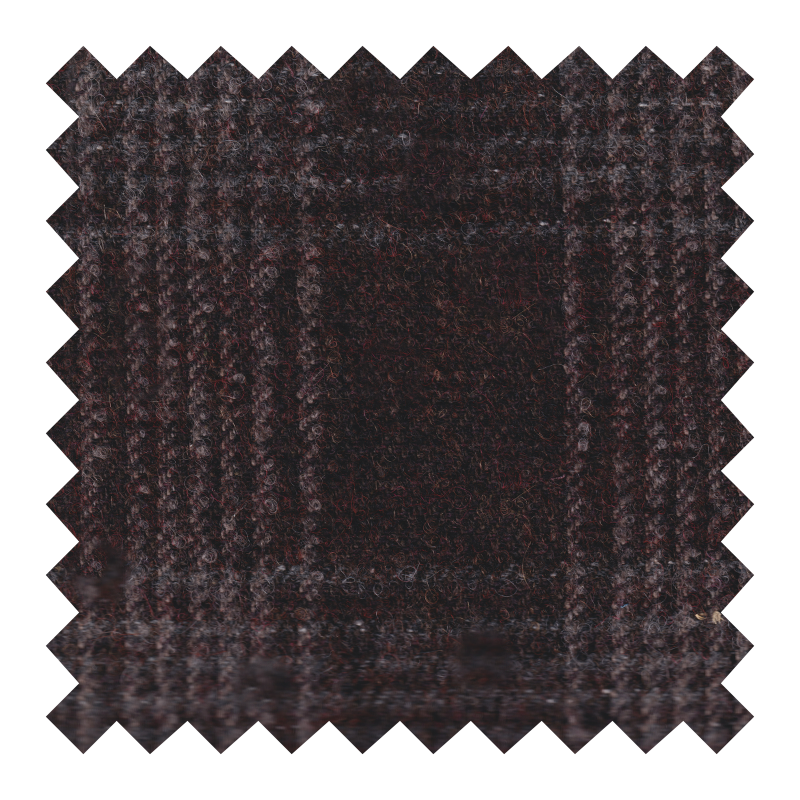 TN600/0347 45% SE 24% ALP 22% LA 7% POLIAM 2% CASHM FRANELA VINO CUADROS BEIGE