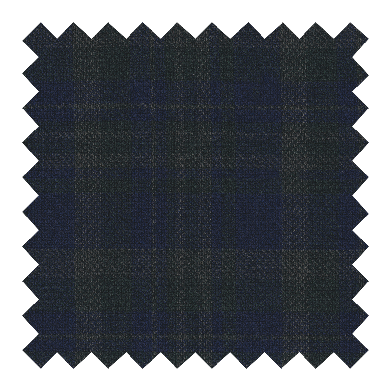 3330/0433 CANASTA AZUL CUADROS VERDES 95% LANA 5% SEDA