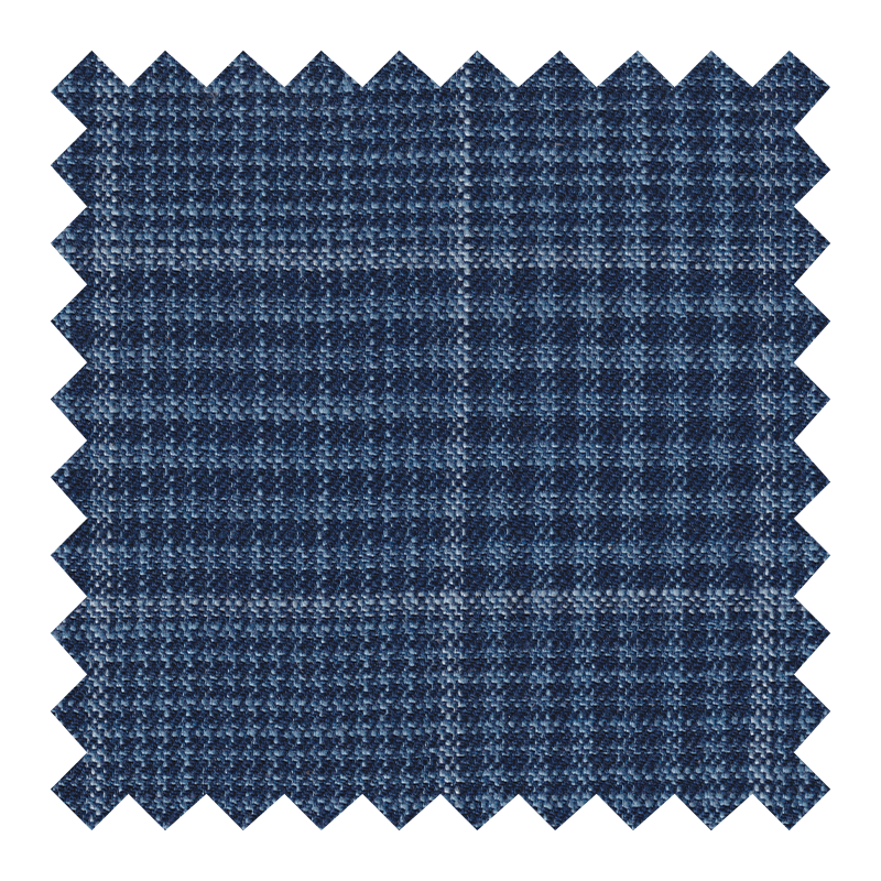 TN2/0081 A CUADROS AZUL VENTANA GRIS 76% LANA 24% SEDA