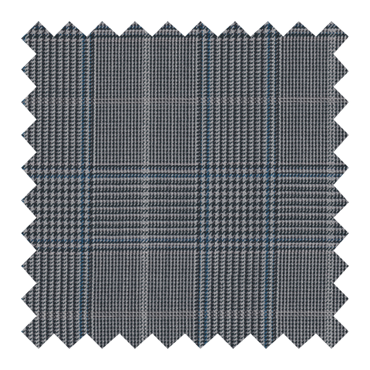 1880/4459 100% LANA GALES GRIS CUADROS AZULES