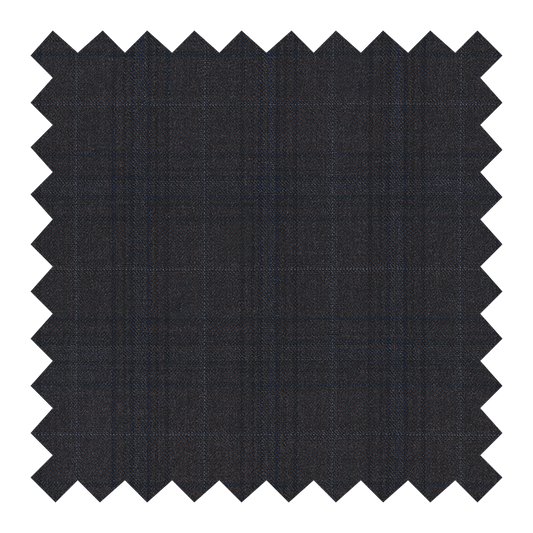 2390/3719 100% LANA  CAFE A CUADROS VENTANAS GRISES *