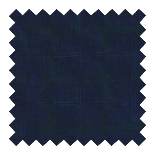 T6/1003 NUEVO 100% LANA AZUL A CUADROS AZULES Y VERDES