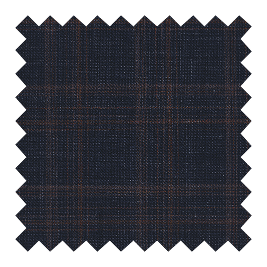 T7/149  63.5% LA 29.2% SE 7.3% LI AZUL MELANGE CUADROS CAFES