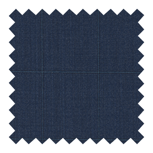 1570/0054 AZUL JASPEADO CON VENTANAS 100% LANA