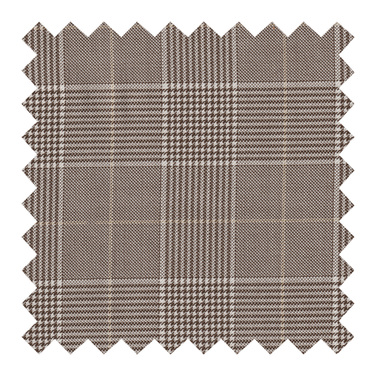 TN126/0216 BEIGE A CUADROS 100% SEDA Preagotada